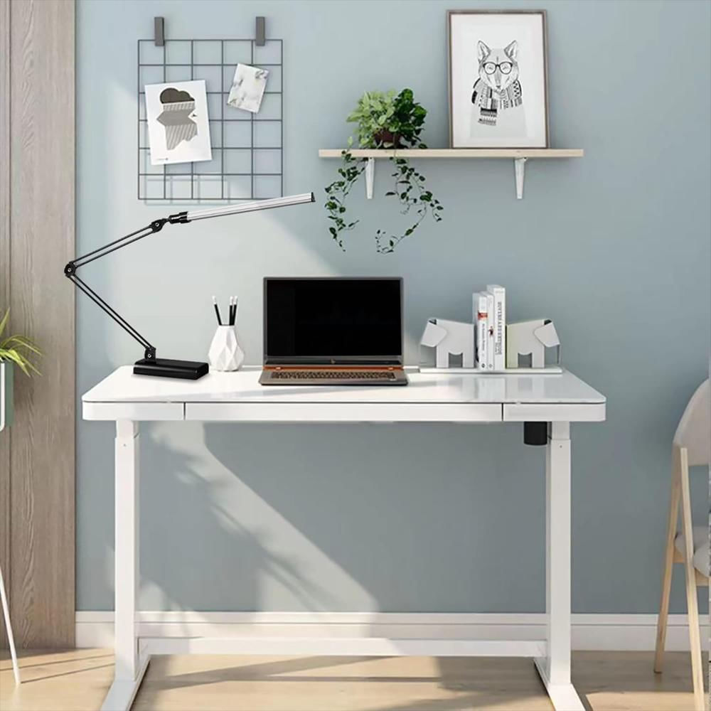 Lámpara De Escritorio Realspace Ajustable Led Negra Y Plateada 21.5 Pulgadas img #3