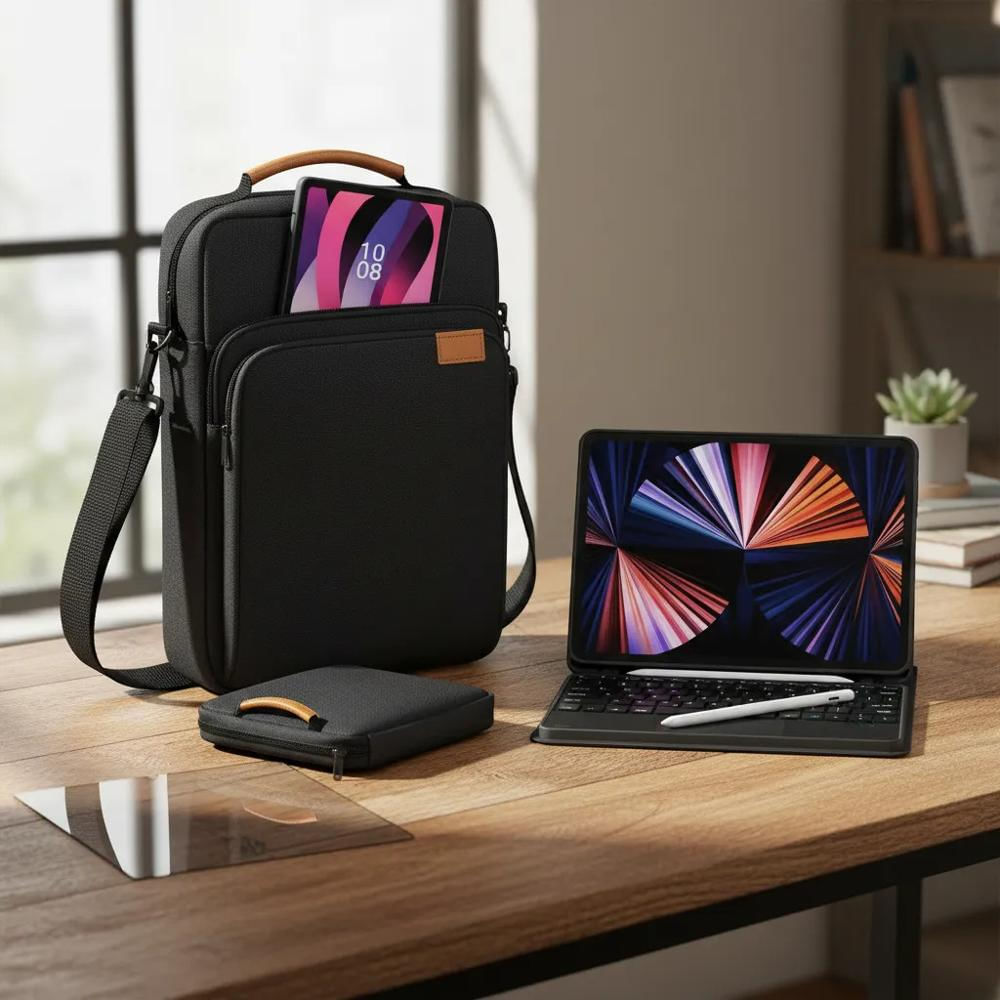 Estuche Teclado Trackpad Para Samsung A11 8.7 X130 X135 Negro +Bolso+Vidrio+Lapiz img #4