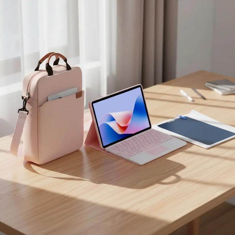 Estuche Teclado Trackpad Paraipad Air 11 Chip M2 2024 Rosa +Bolso+Paper Like img #3