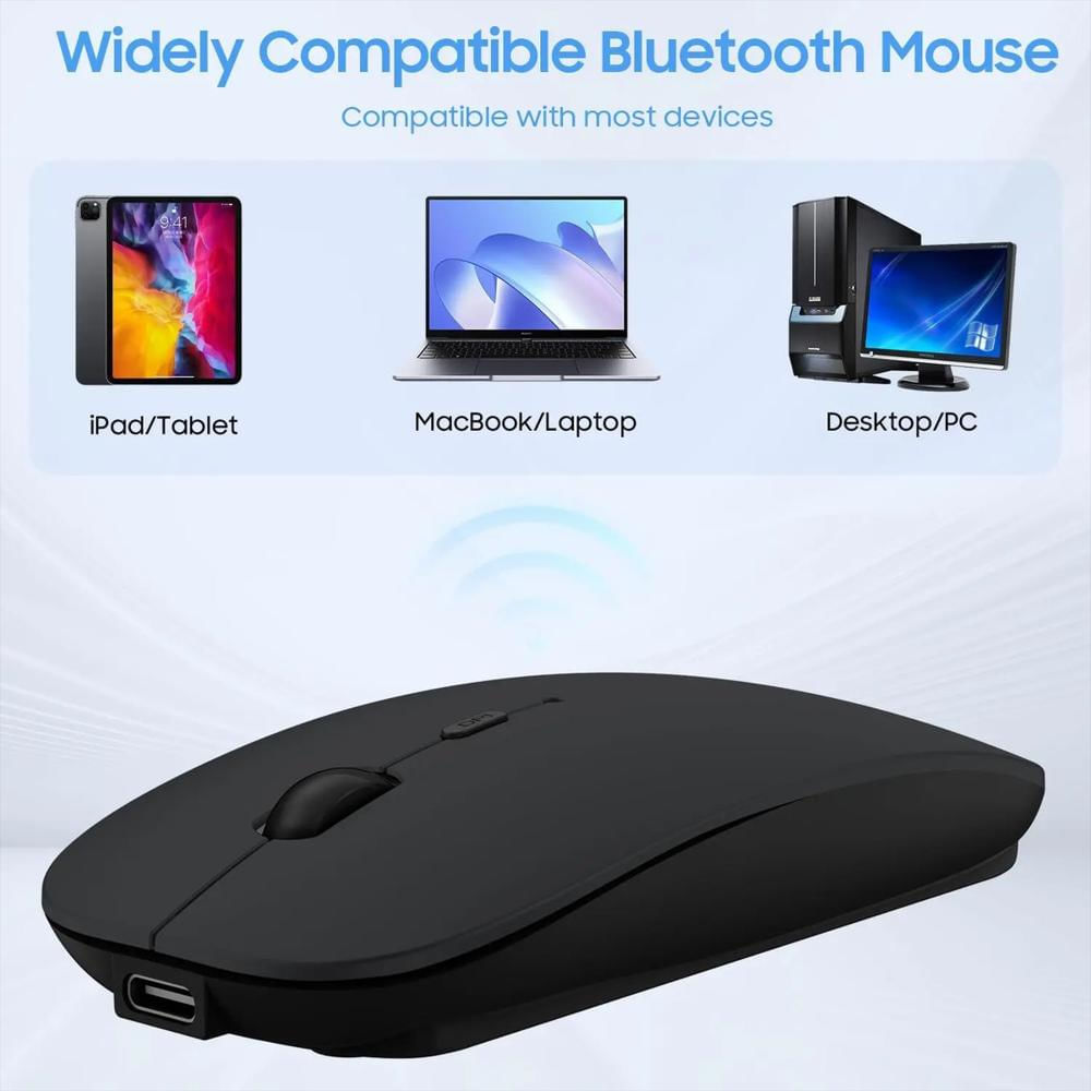 Mouse Inalambrico Negro Para Computador /Tablet/Ipad img #3