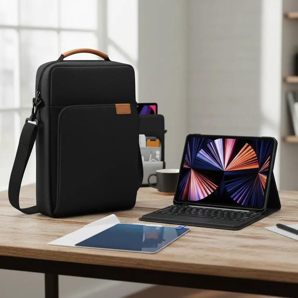 Estuche Teclado Trackpad Para Ipad A16 2025 Negro +Bolso+Paper Like img #4