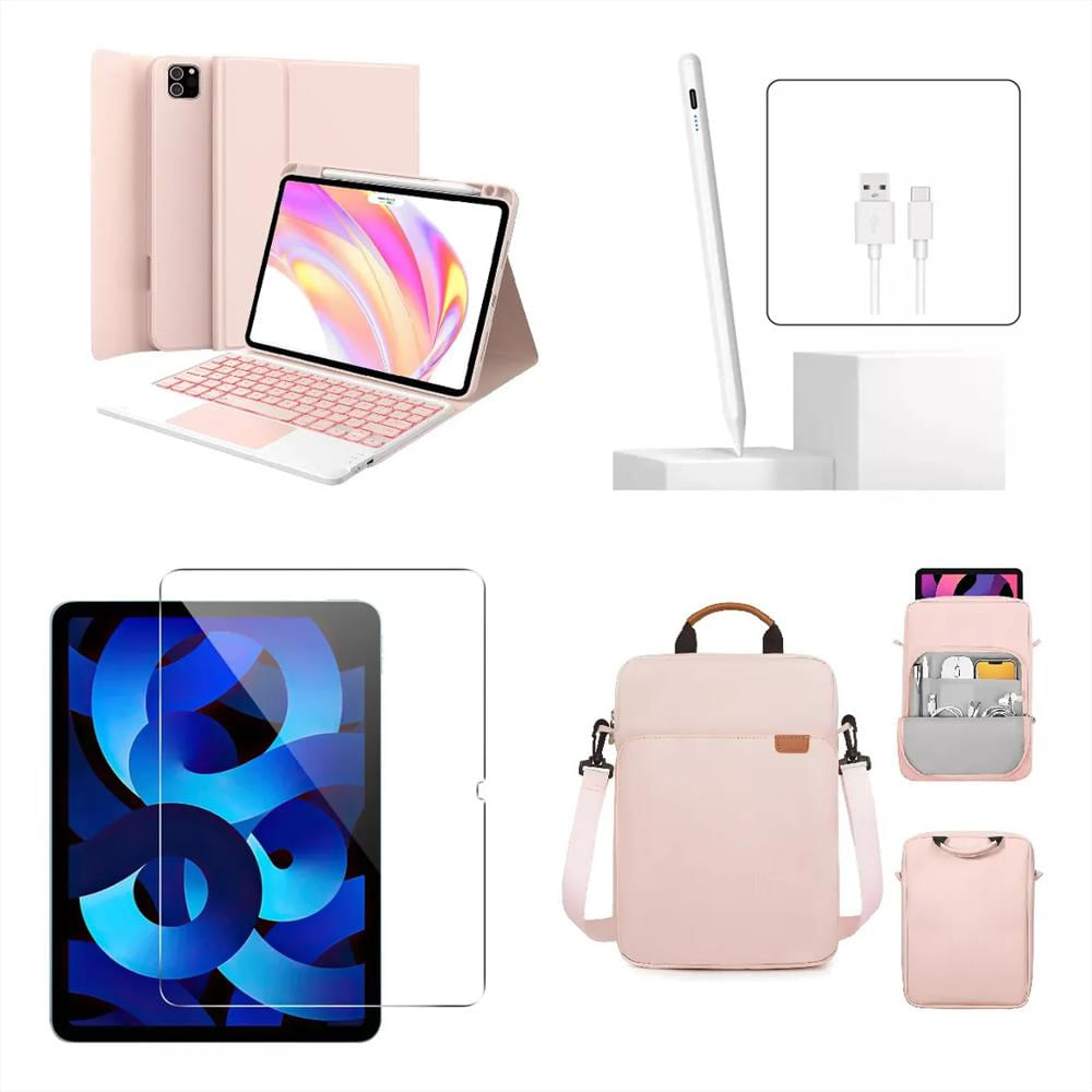 Estuche Teclado Trackpad Para Samsung A11 Plus X230 X235 Rosa+Bolso+Vidrio+Lapiz img #1