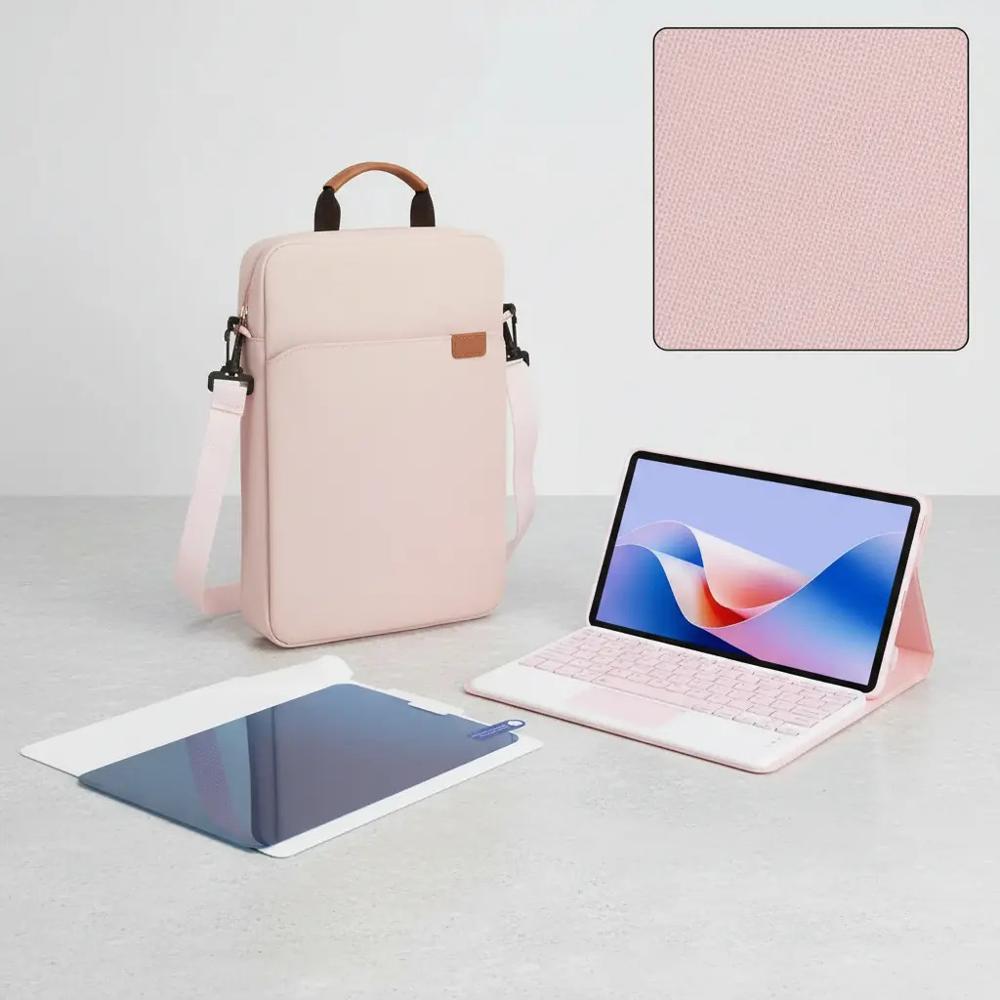 Estuche Teclado Trackpad Para Ipad Pro 11 M4 2024 Rosa +Bolso+Paper Like img #4