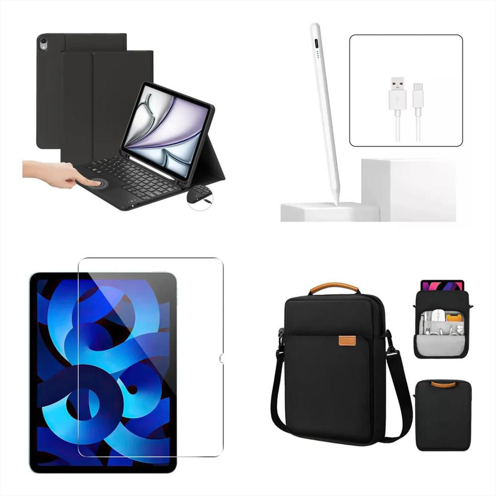 Estuche Teclado Trackpad Para Samsung A9 8.7 X110 X115 Negro +Bolso+Vidrio+Lapiz img #1