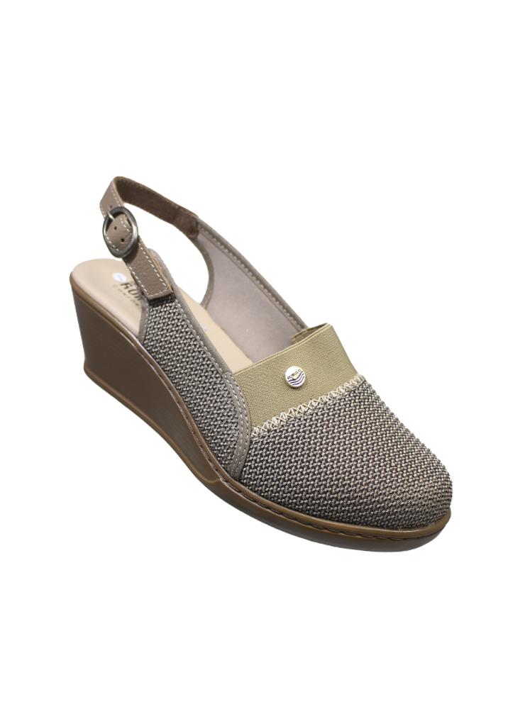 Sandalia Romulo Beige Para Dama Tacón Playero img #2