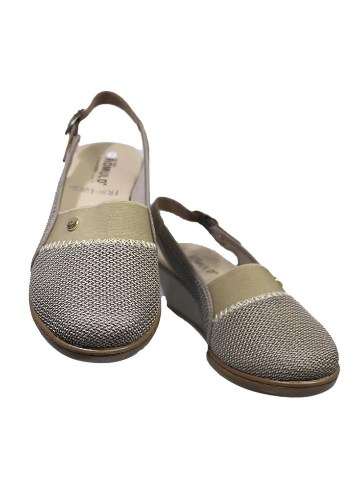 Sandalia Romulo Beige Para Dama Tacón Playero img #4