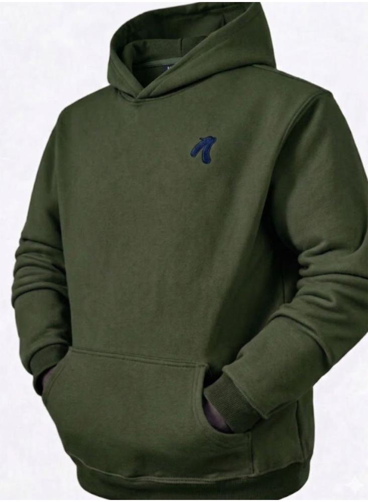 Buzo Hoddie Esencial Unisex Color Verde Militar img #3