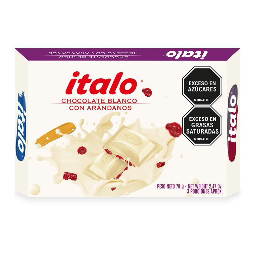 Chocolatina ITALO chocolate blanco con arándanos (65  gr) img #1