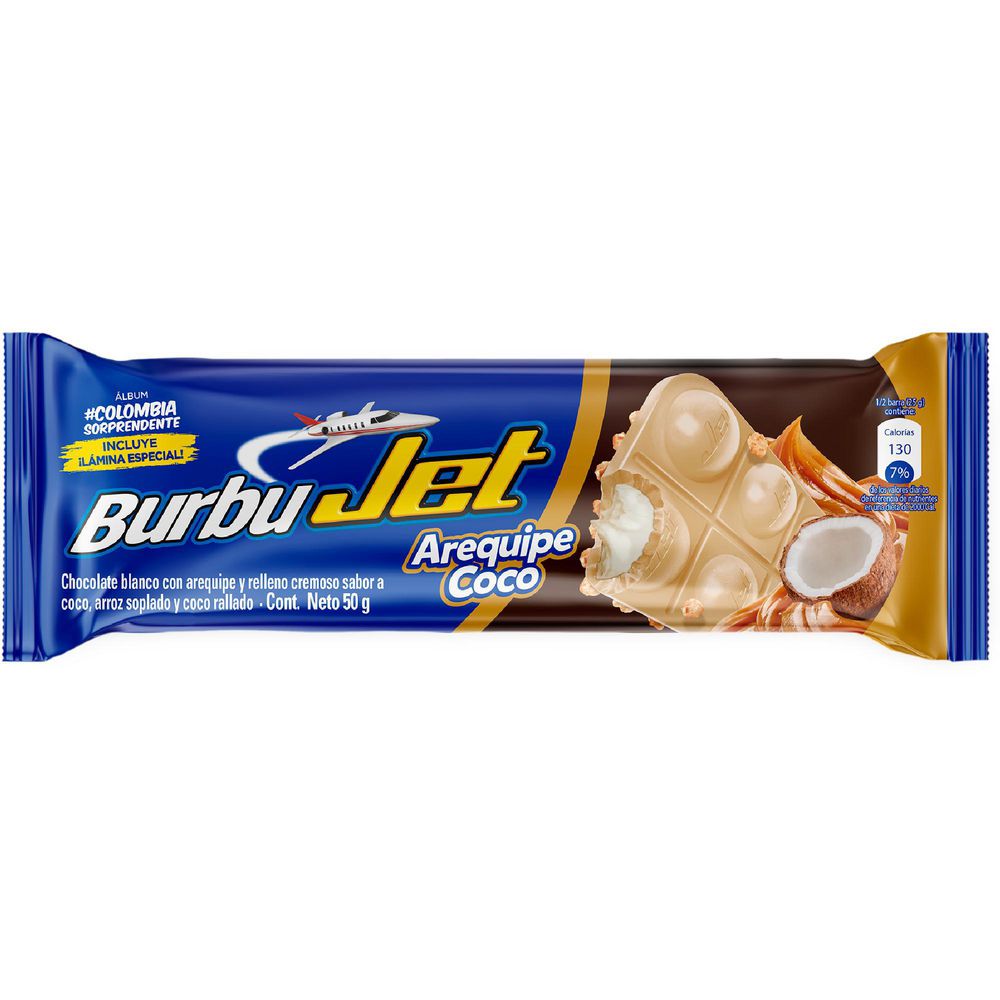 Chocolatina JET Arequipe Coco (50  gr) img #2