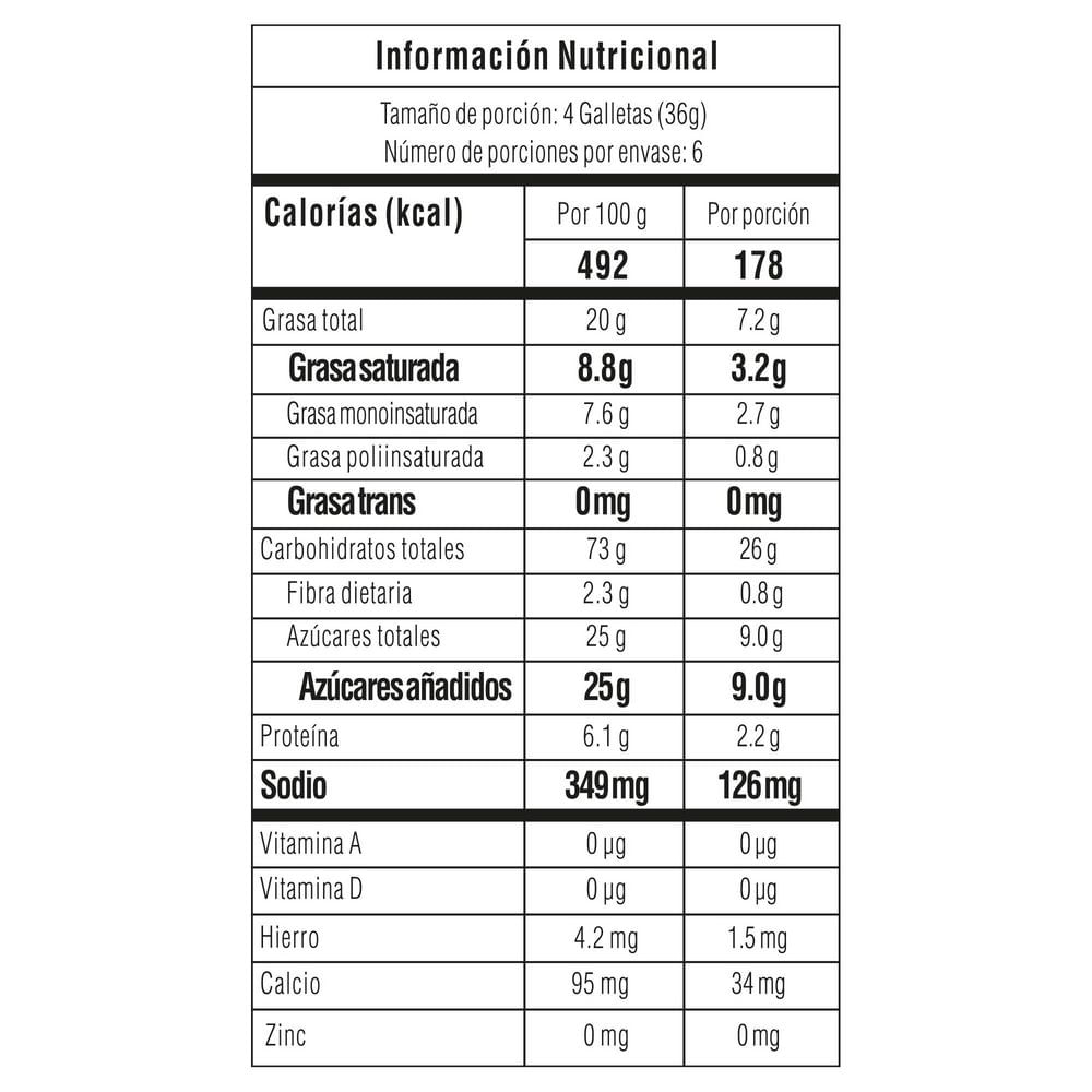 Galletas DUX rellenas con crema sabor chocolate (216  gr) img #3