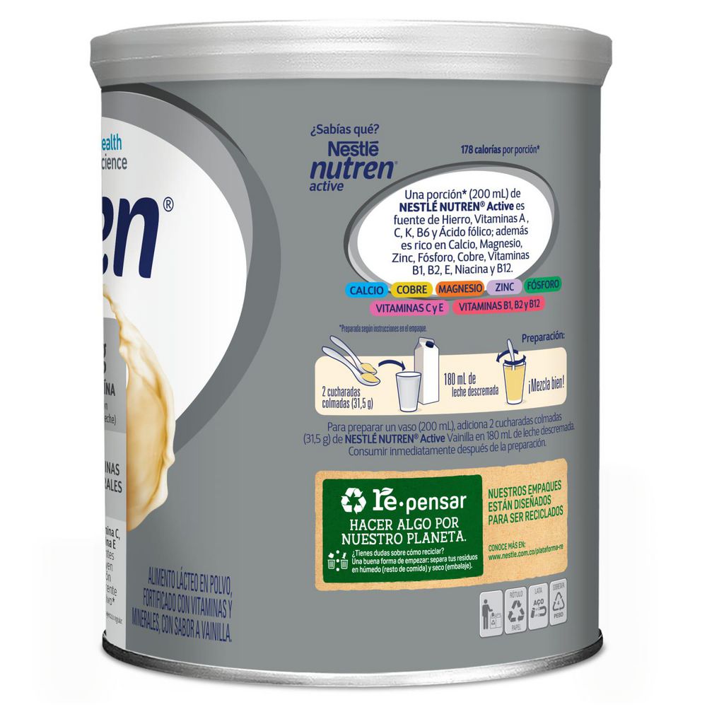 Complemento nutricional NESTLE Active vainilla en polvo (400  gr) img #2