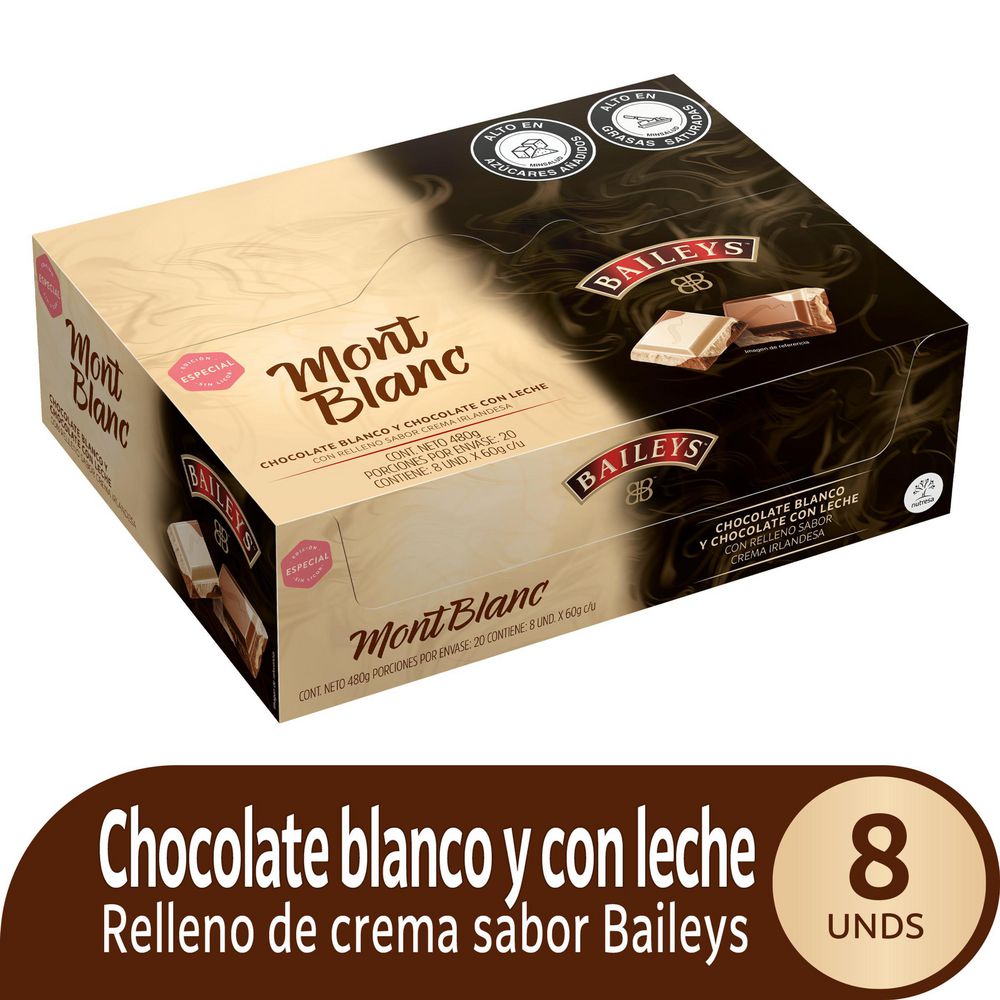 Chocolatina MONTBLANC BICOLOR (480  gr) img #1