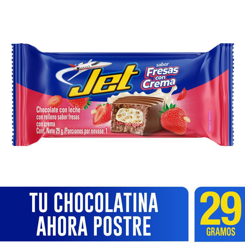 Chocolatina JET sabor fresas con crema (29  gr) img #1