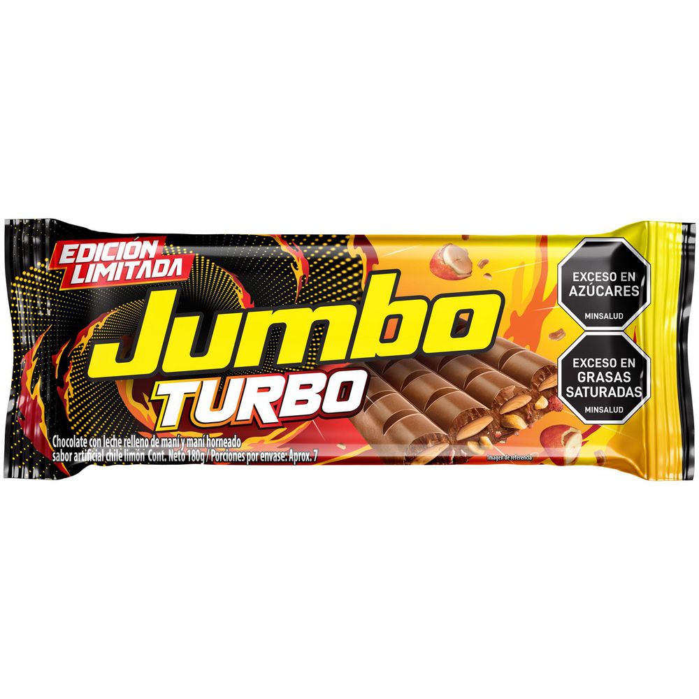Chocolatina JUMBO turbo relleno de maní (180  gr) img #2