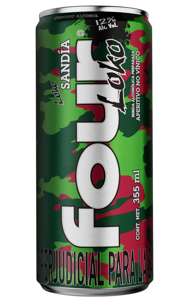 Coctel FOUR LOKO aperitivo sandía (355  ml) img #1