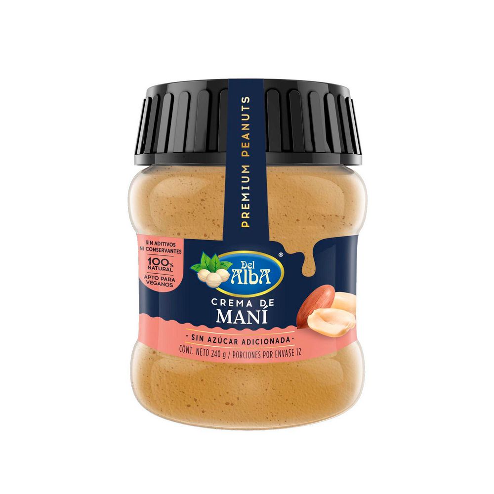 Crema de maní DEL ALBA sin azúcar adicionada (240  gr) img #2