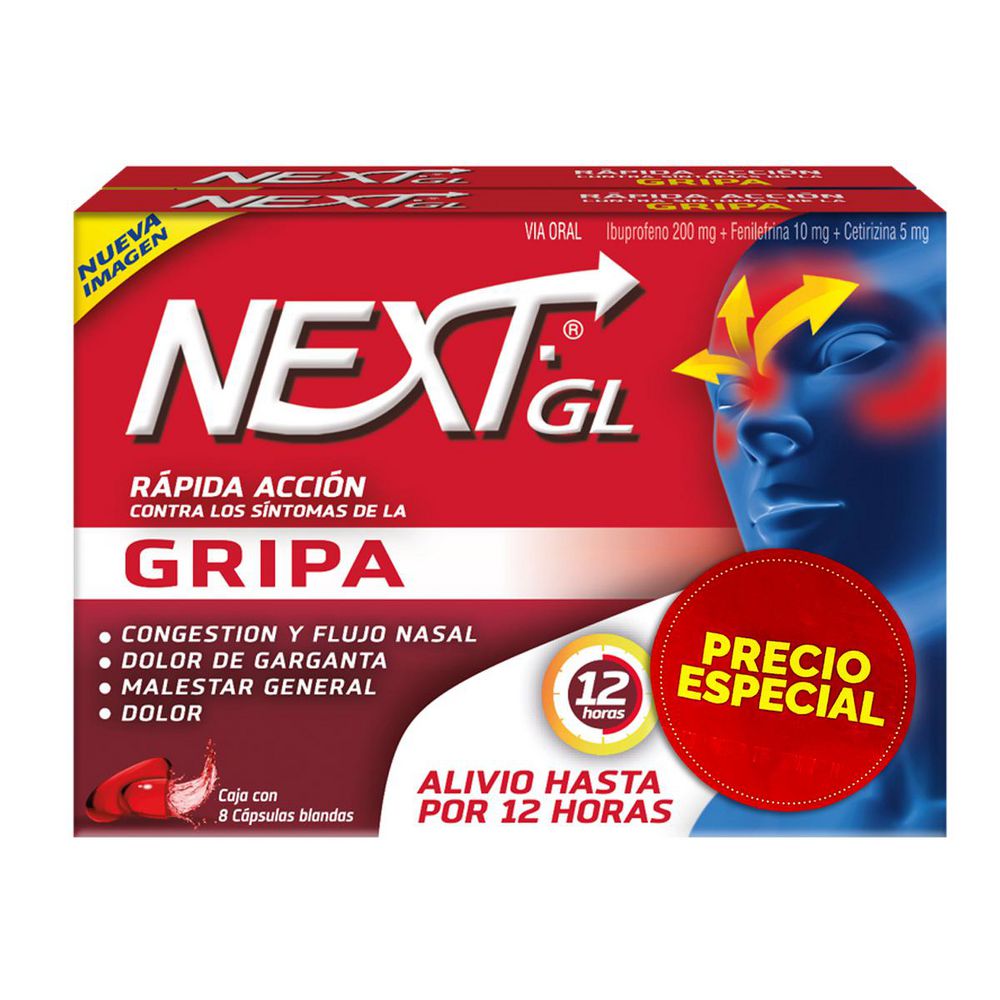 Medicamento NEXT antigripal cápsulas (16  und) img #1