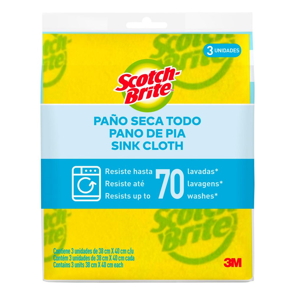 Pano SCOTCH BRITE SECA TODO 38CM X 40CM (3  und) img #1