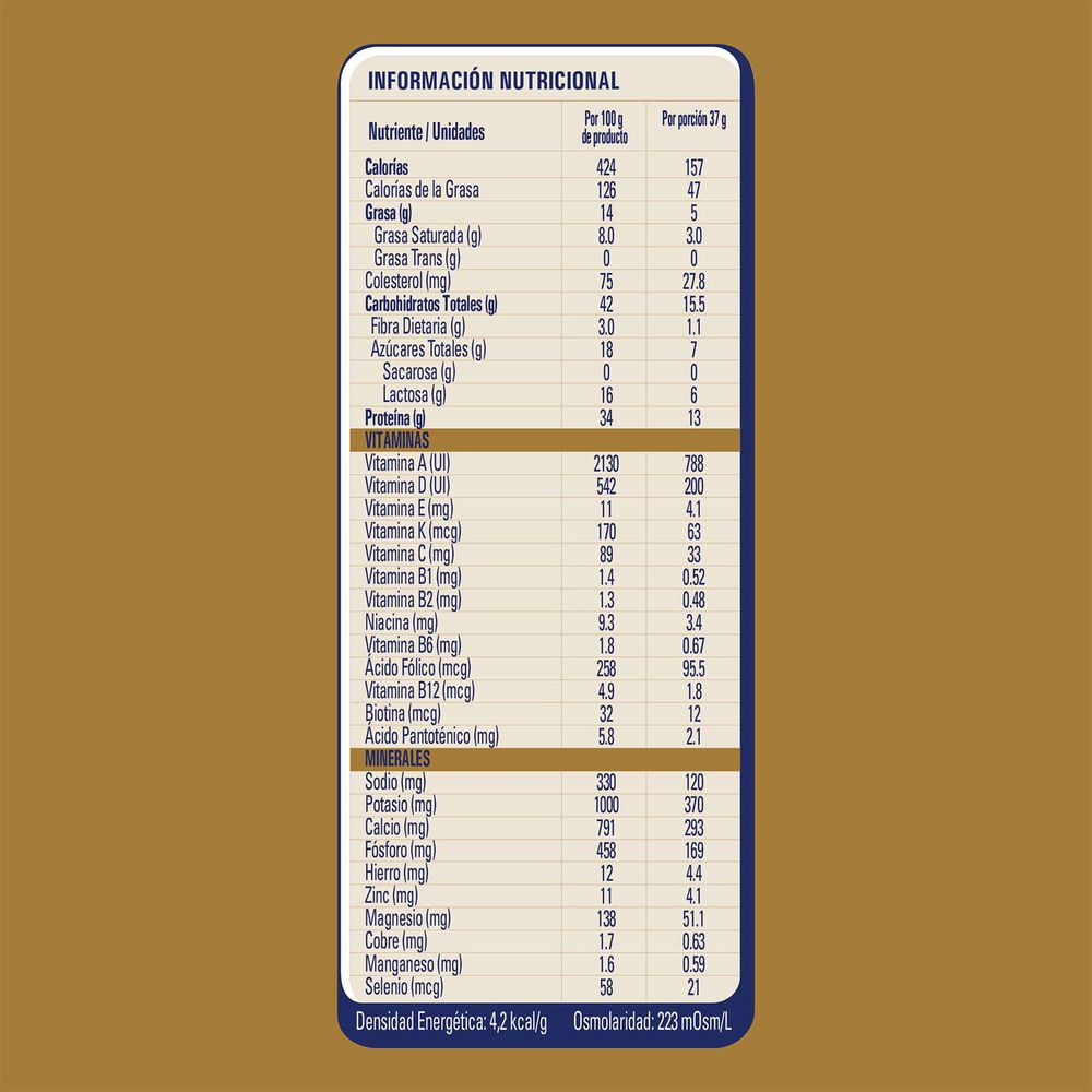 Complemento nutricional NESTLÉ HEALTH SCIENCE NUTREN Senior vainilla en polvo + lata (740  gr) img #3