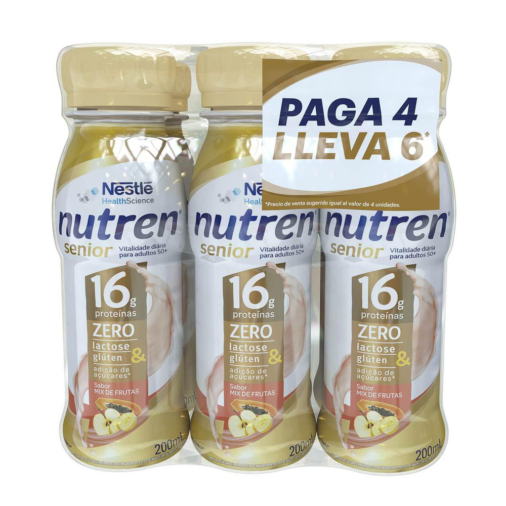 Complemento nutricional NESTLÉ HEALTH SCIENCE NUTREN senior mix de frutas líquido x6und (800  gr) img #1