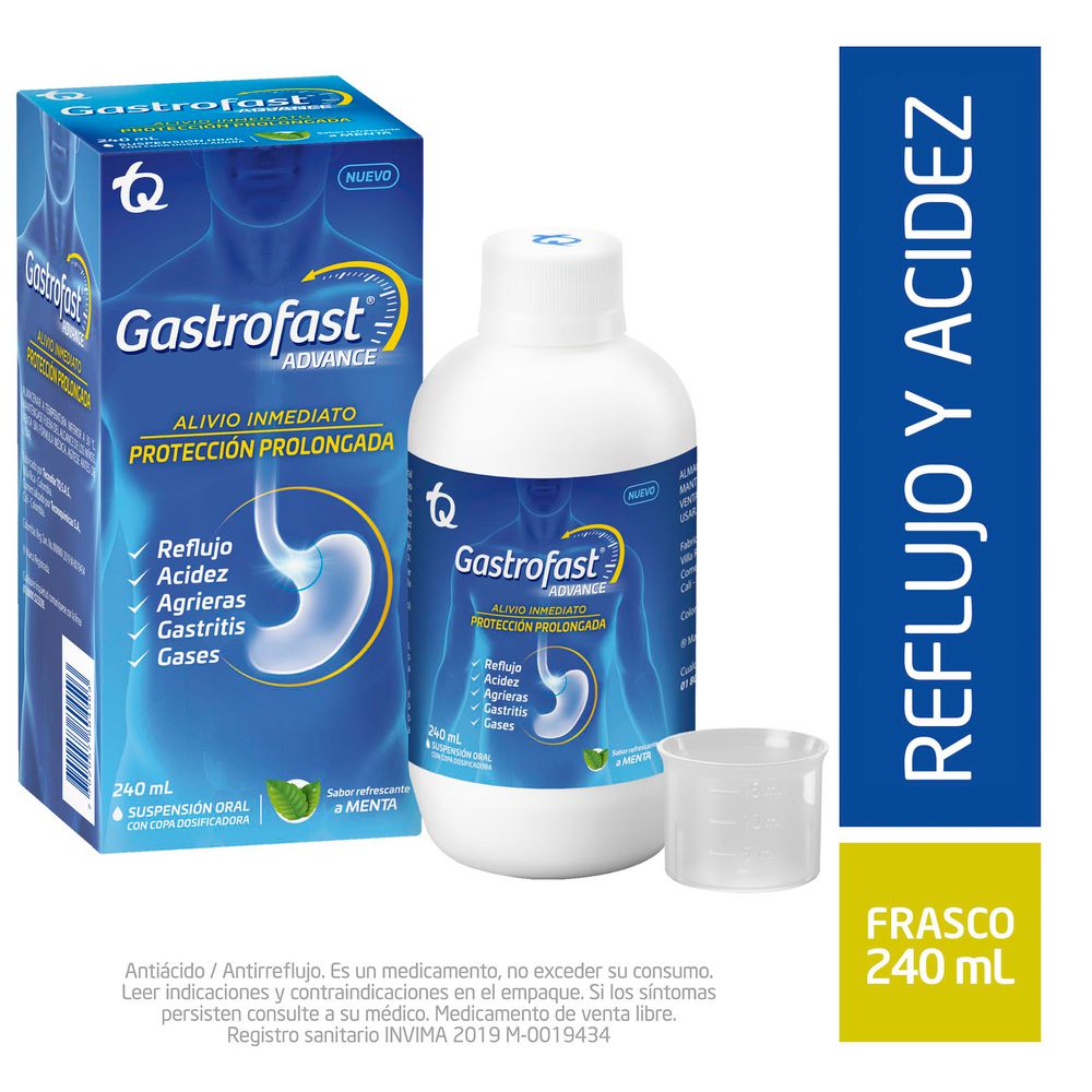 Suspensión oral  GASTROFAST Para acidez y reflujo (240  ml) img #1
