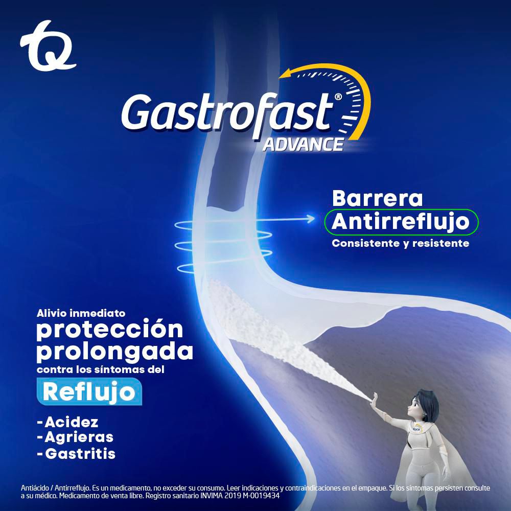 Suspensión oral  GASTROFAST Para acidez y reflujo (240  ml) img #3