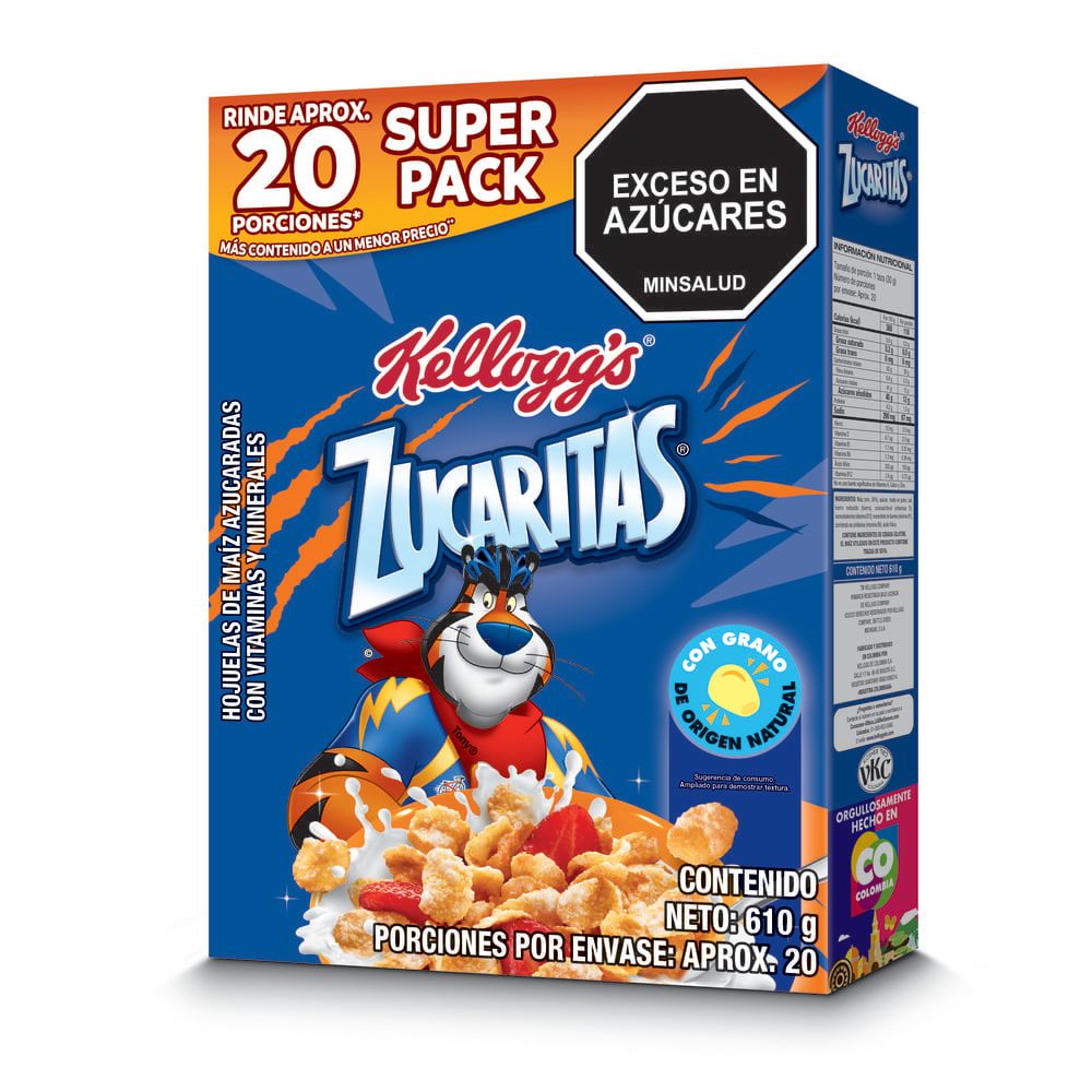 Cereal ZUCARITAS hojuelas de maíz azucaradas (610  gr) img #2