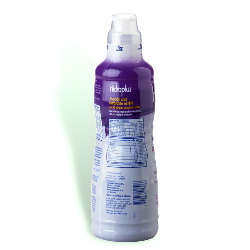 Suero HIDRAPLUS uva 45mEq con zinc (400  ml) img #2