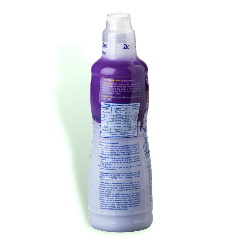 Suero HIDRAPLUS uva 45mEq con zinc (400  ml) img #3