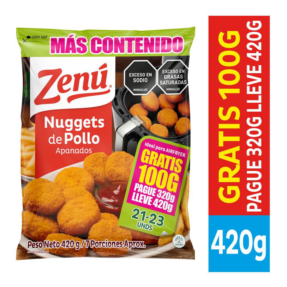Nuggets ZENU De Pollo Apanado (420  gr) img #2
