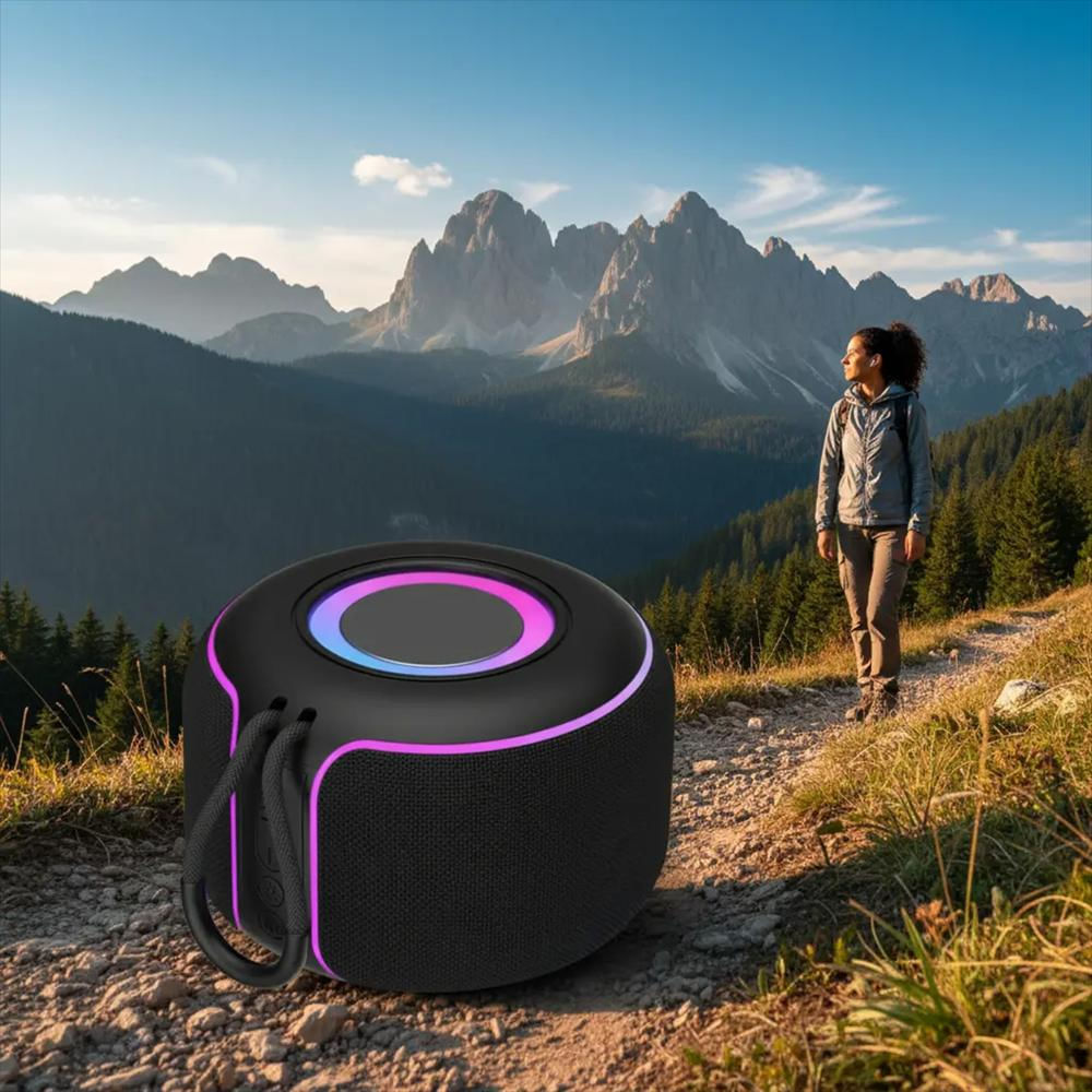 Parlante Bluetooth Portátil Recargable Con Luces Led Rgb img #2