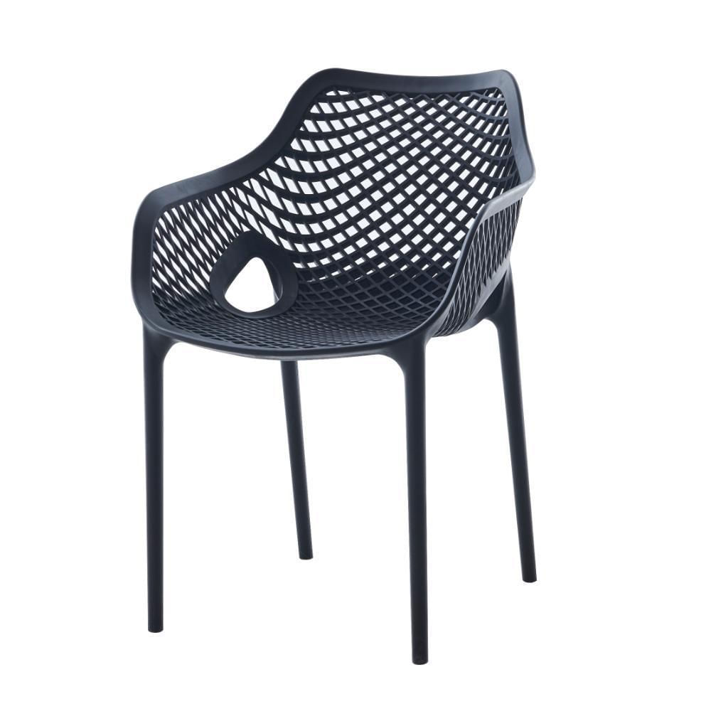 Silla Con Brazos Miame, Negro, Con Espaldar Y Diseño Moderno img #1