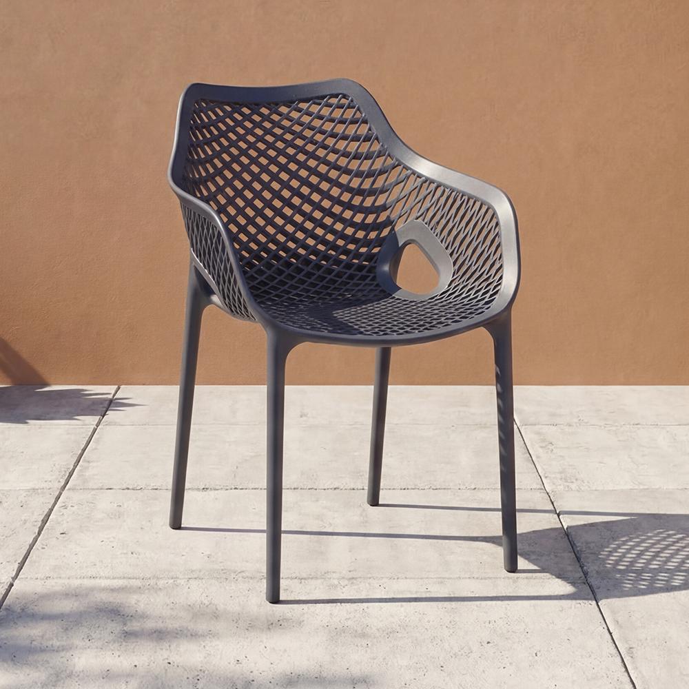 Silla Con Brazos Miame, Negro, Con Espaldar Y Diseño Moderno img #2