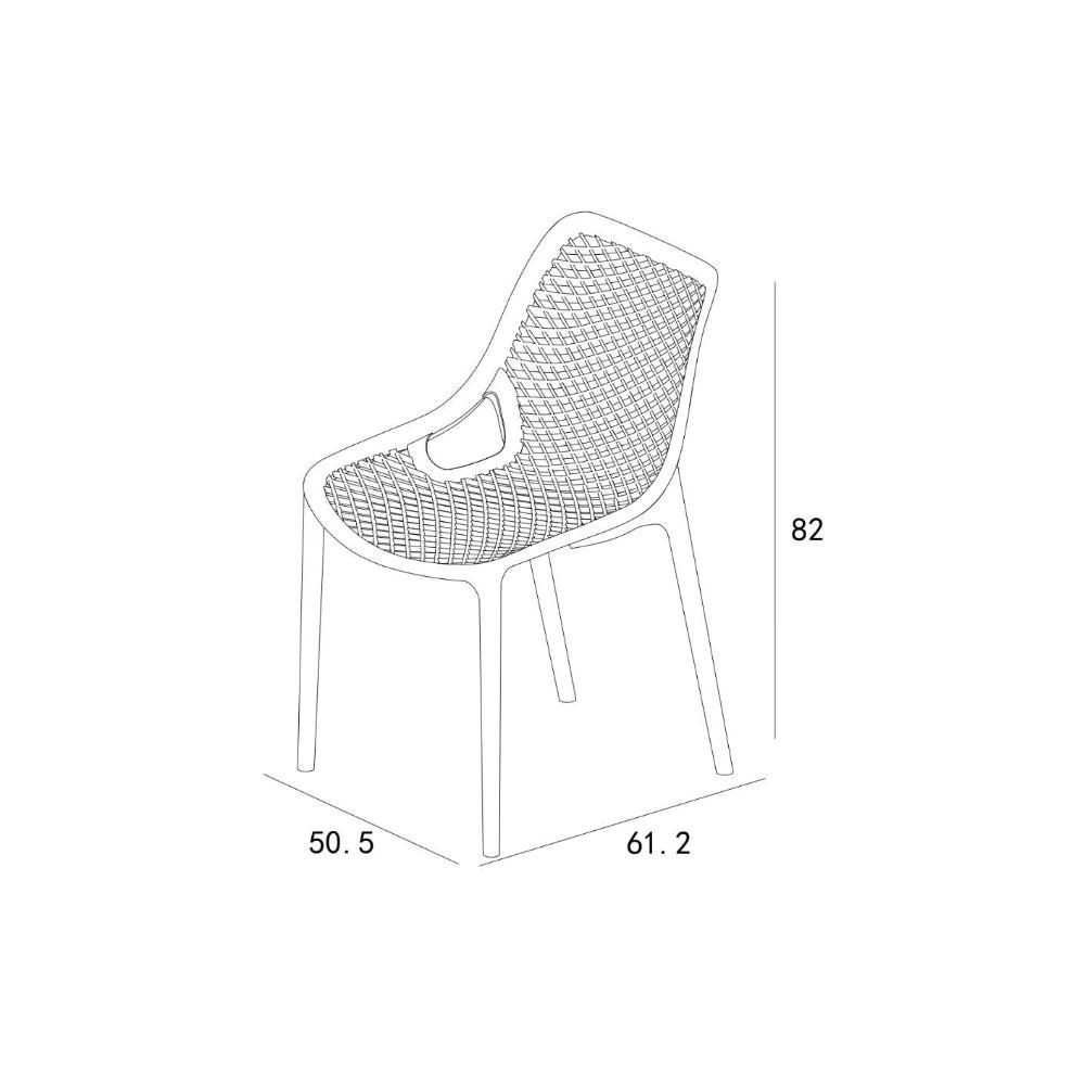 Silla Miame, Negro, Con Espaldar Y Reposa Brazos img #5