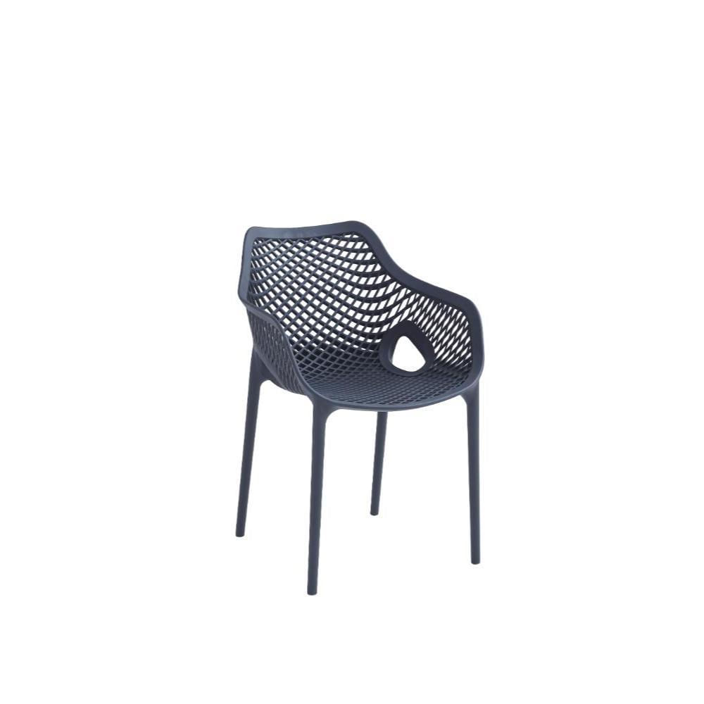 Silla Con Brazos Miame, Gris Oscuro, Con Espaldar Y Diseño Moderno img #1