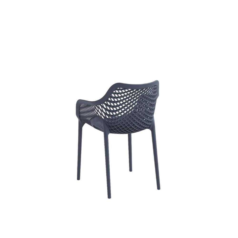 Silla Con Brazos Miame, Gris Oscuro, Con Espaldar Y Diseño Moderno img #4