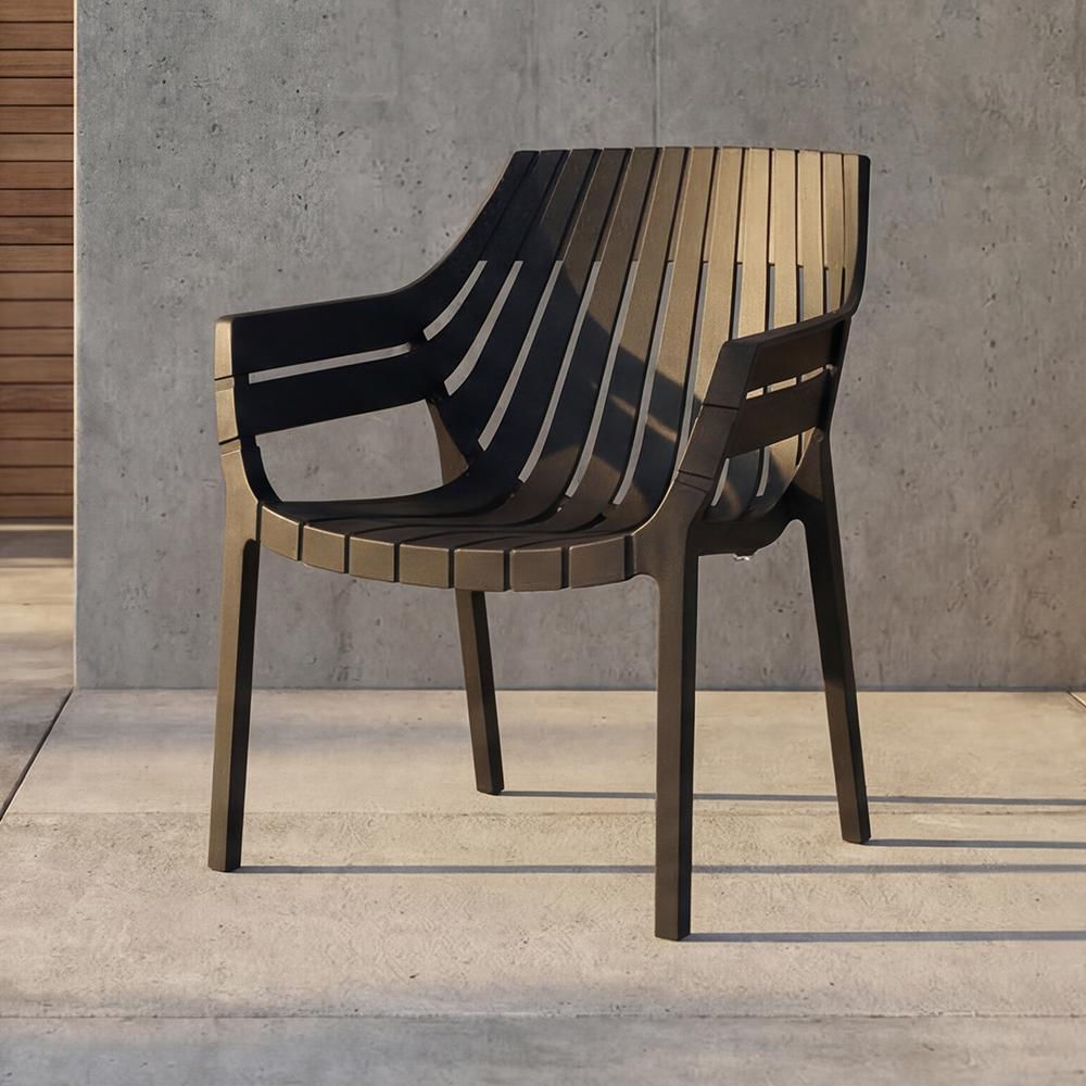 Silla Con Brazos Arena, Negro, Con Espaldar Y Diseño Moderno img #2