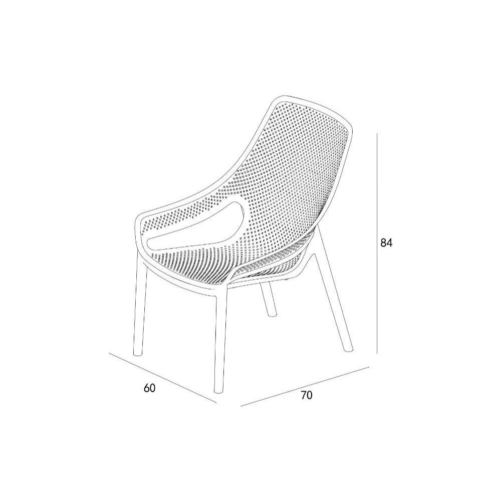 Silla Launge Ibiza, Negro, Con Espaldar Y Reposa Brazos img #5