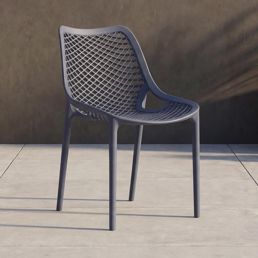 Silla Miame, Gris Oscuro, Con Espaldar Y Reposa Brazos img #2