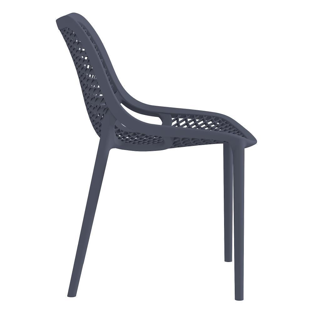 Silla Miame, Gris Oscuro, Con Espaldar Y Reposa Brazos img #4
