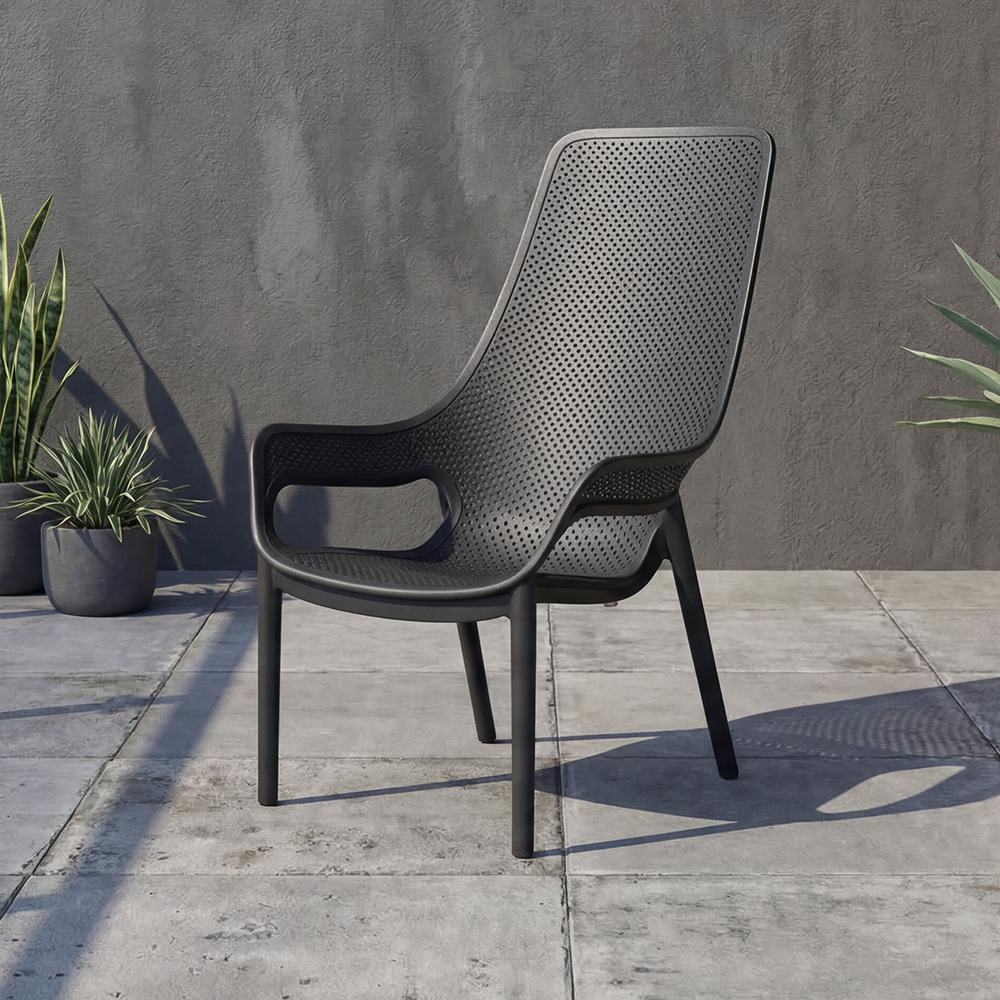 Silla Launge Mayorca, Negro, Con Espaldar Y Reposa Brazos img #2