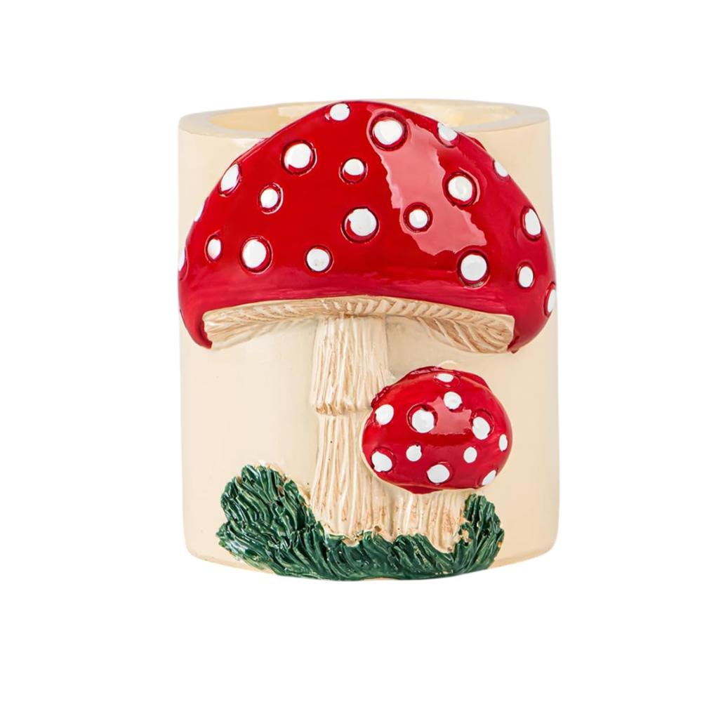 Portalapices De Resina Con Diseño De Hongos Para Escritorio Organizador Decorativo img #1