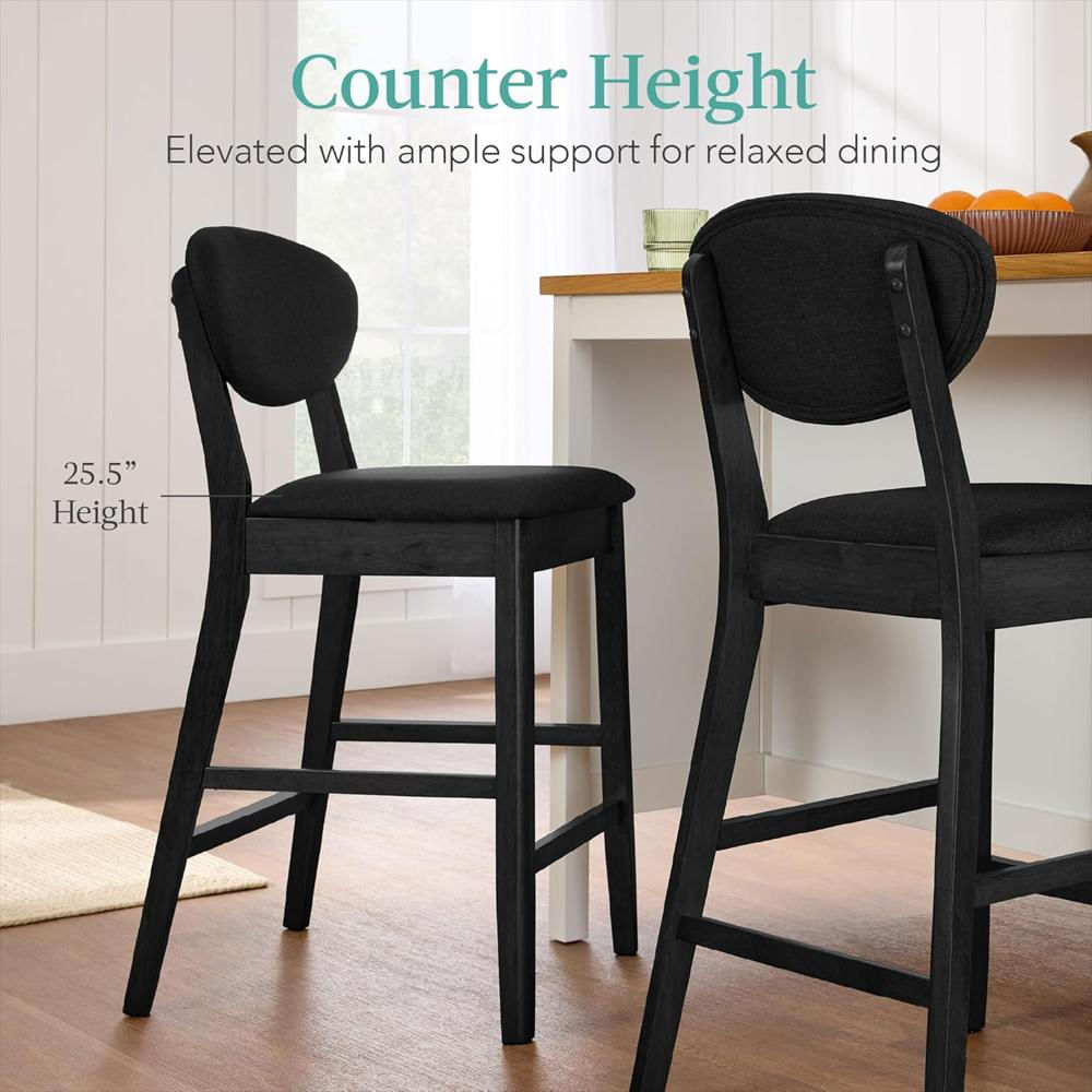 Taburete De Bar Best Choice Products Diseño Moderno Con Cojín Asiento Y Respaldo Para Isla De Cocina img #5