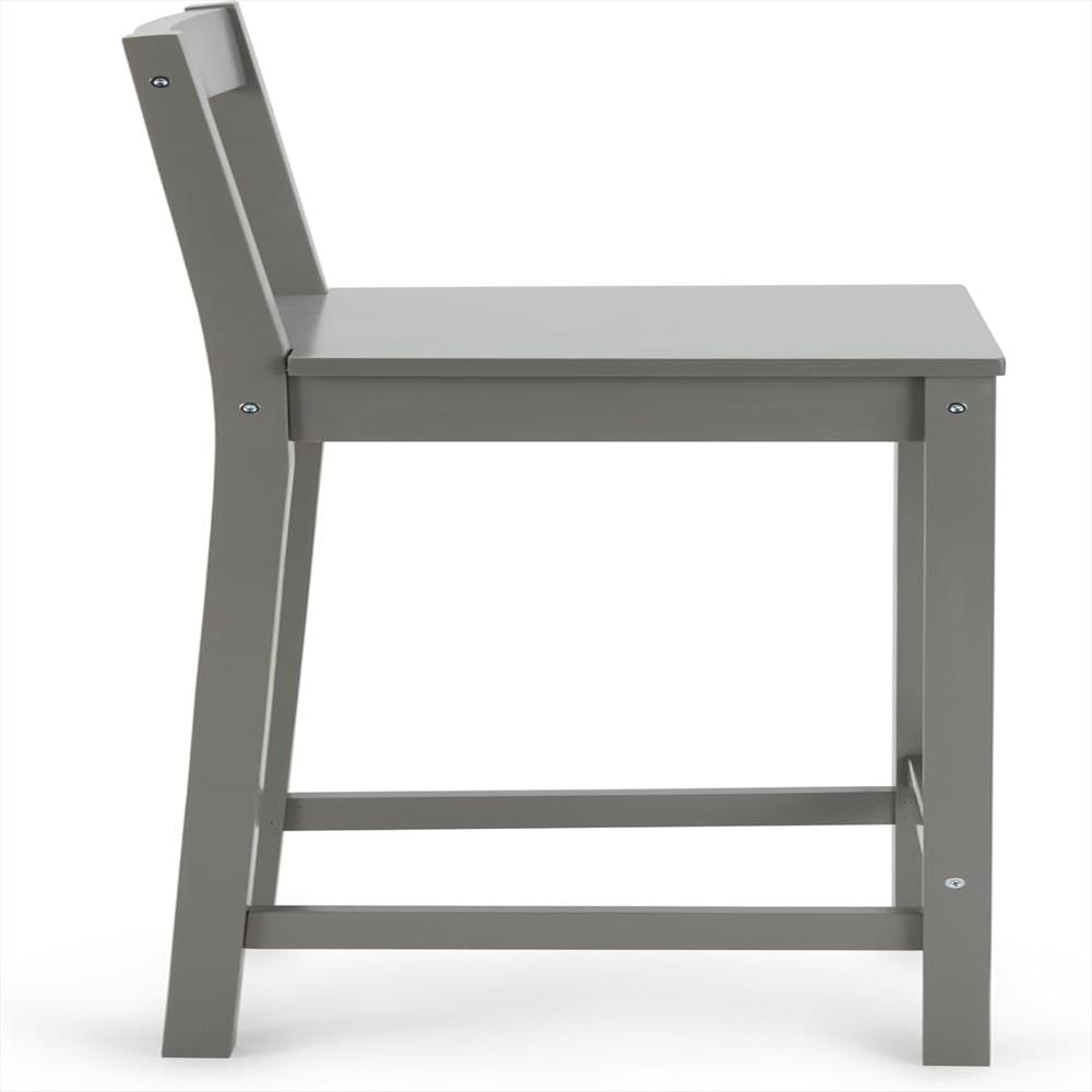 Taburete Amazon Basics Madera De Goma 24 Pulgadas Respaldo Gris 1 Unidad img #4