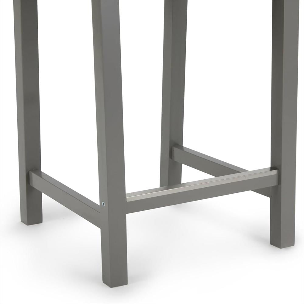Taburete Amazon Basics Madera De Goma 24 Pulgadas Respaldo Gris 1 Unidad img #5