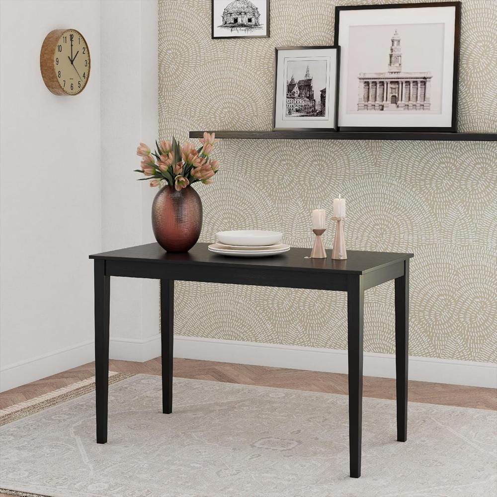 Mesa Comedor Signature Design By Ashley Rectangular Color Negro Madera Ingeniería img #2