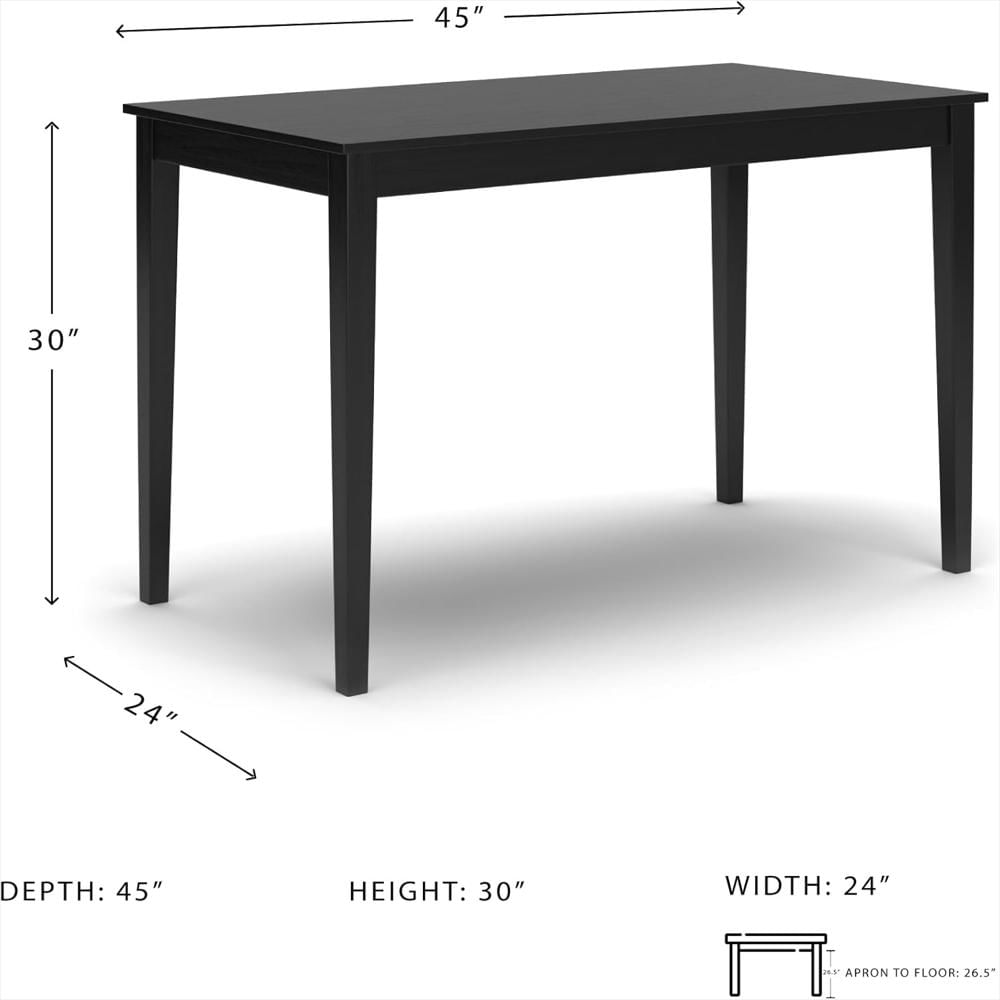 Mesa Comedor Signature Design By Ashley Rectangular Color Negro Madera Ingeniería img #3