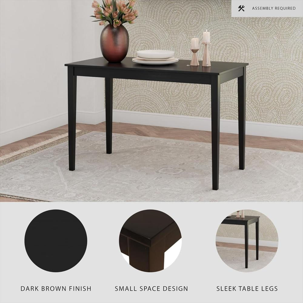 Mesa Comedor Signature Design By Ashley Rectangular Color Negro Madera Ingeniería img #4