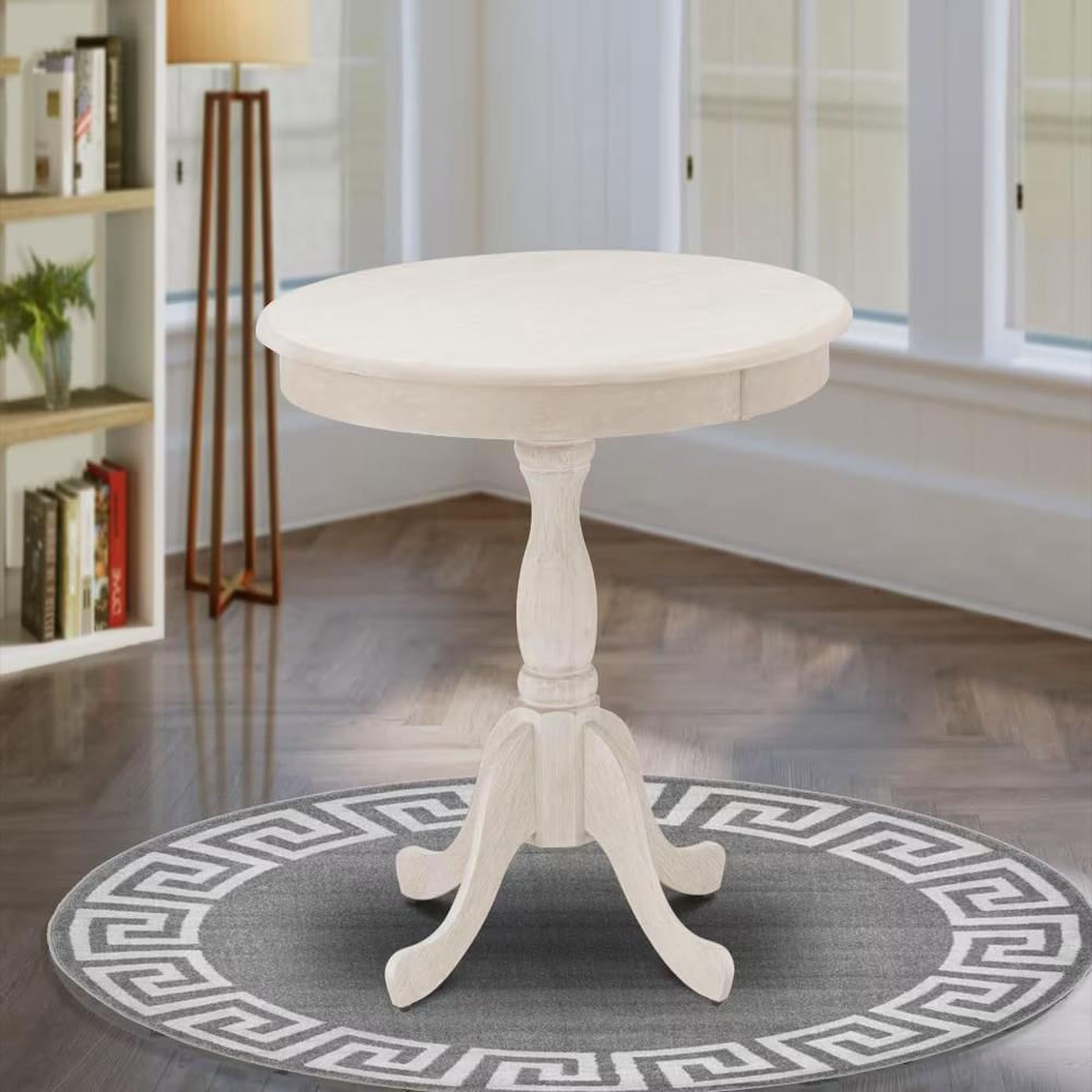Mesa Comedor East West Furniture Redonda Pedestal Crema De Mantequilla 91 Cm img #2