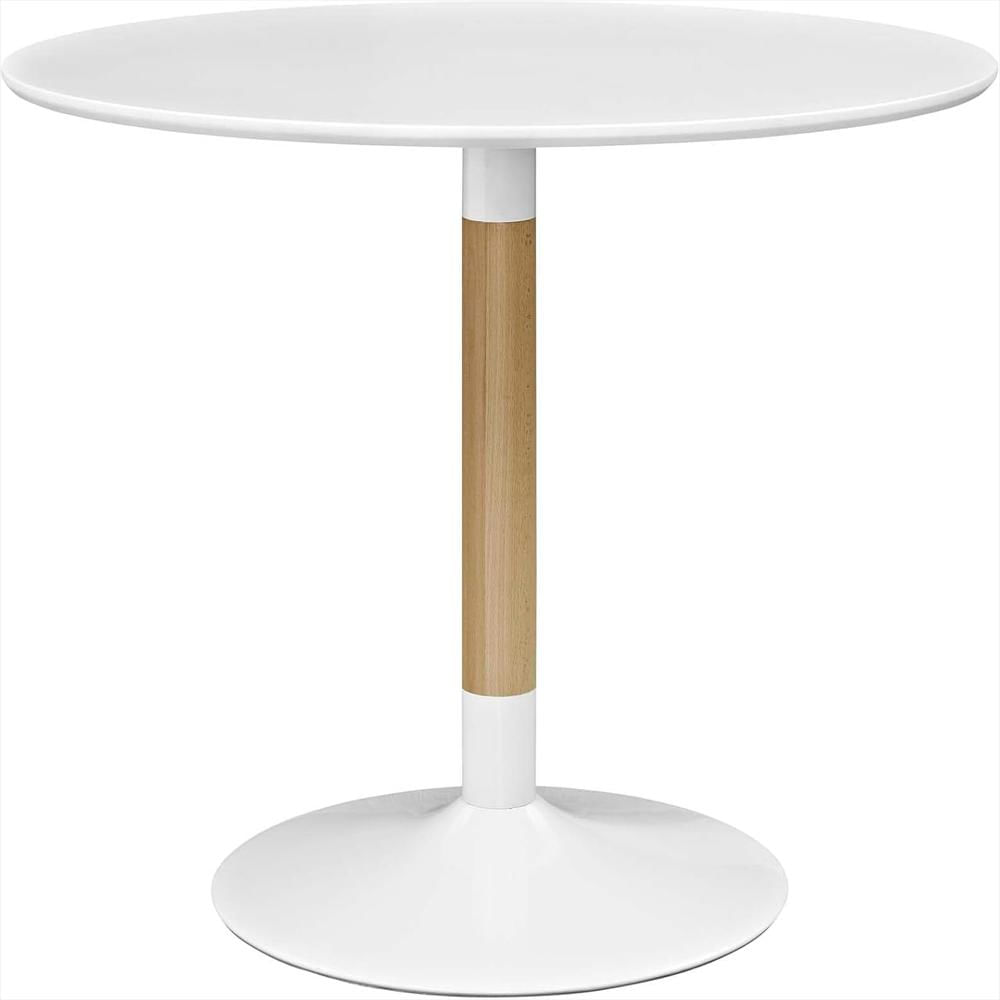 Mesa Redonda Modway 102 Cm Color Blanco Moderna Para Cocina Y Comedor img #1